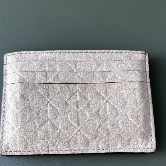 Kate Spade Silver Embossed Card Holder - Picture 3 of 4
